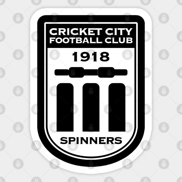 Cricket City Football Club Sticker by Kev Brett Designs